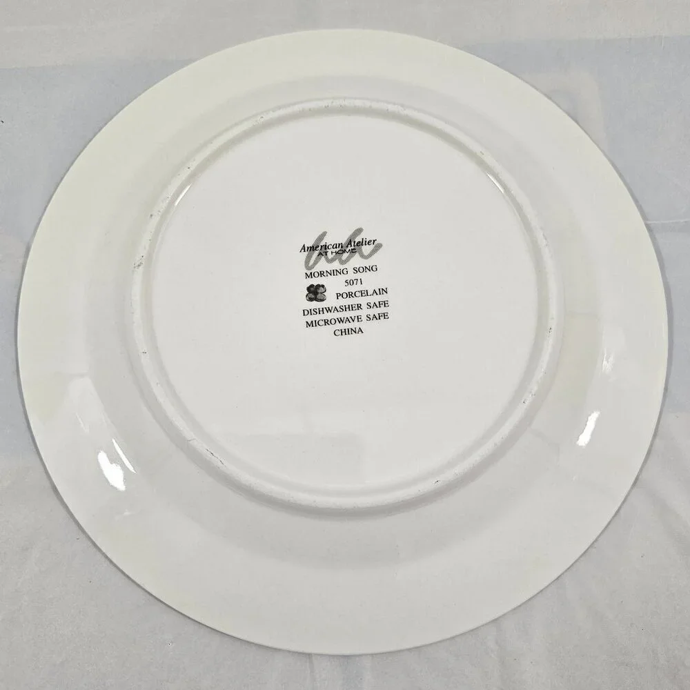 American Atelier At Home Morning Song Bird Salad Luncheon Plates – Set of 3